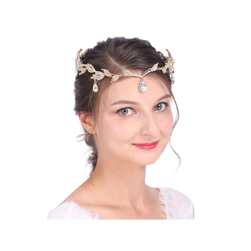 8568 Bridal Crystal Tiara Crown Rhinestone Headband with Teardrop